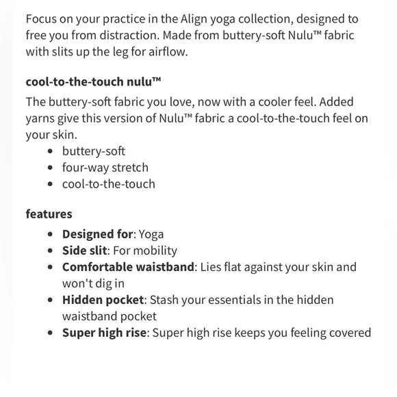 Lululemon Align Jogger 28” * Vent size 6 Black - Picture 5 of 16